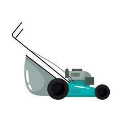 lawn mover gardening tool flat style icon