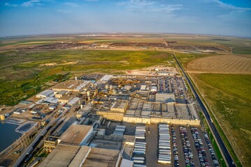 Fototapeta premium Cactus is a small Town centered around a Beef Plant in Northern Texas