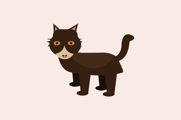 Cat Cartoon  vector design illustration