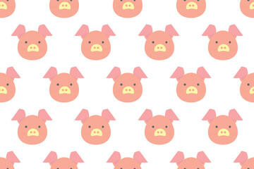 seamless pig pattern vector illustration