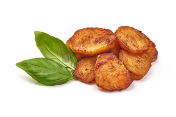 Baked potatoes, isolated on white background