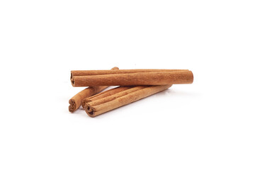 Cinnamon sticks, close-up, isolated on white background