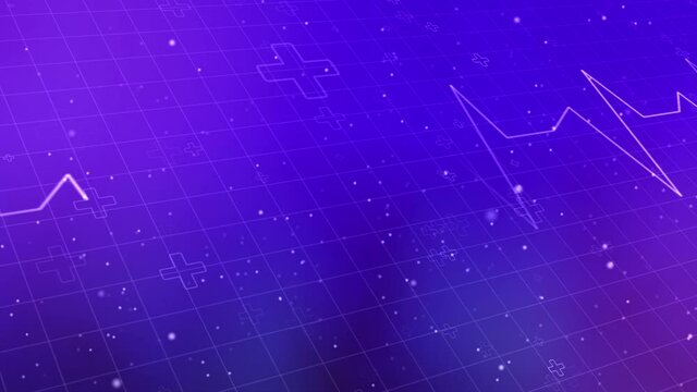 Medical and biomedical healthcare technology concept. User interface diagnosis concept. 4K motion video footage hexagons, structure molecule, 3d rendering science, technology and medical.