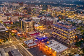 Aerial View of Downtown Boise, Idaho in Summer