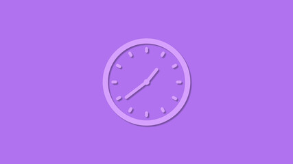 Clock icon with trick,12 hours purple color counting down clock icon