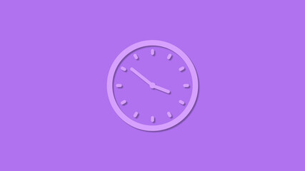 Clock icon with trick,12 hours purple color counting down clock icon