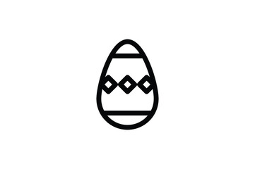 Spring Outline Icon - Easter Egg