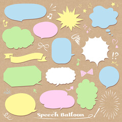 付箋風の吹き出しセット