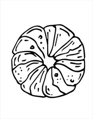 food vector illustration,hand drawn, german traditional bakery, october fest