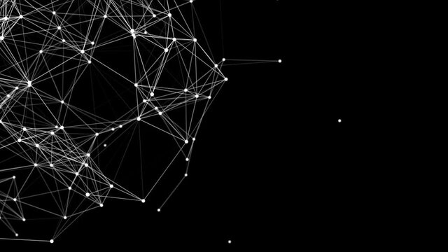 Global structure networking and data connection Loop Background Animation. Social network communication in the global computer networks. Internet technology. Business. Science.