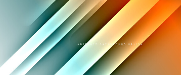Obraz premium Fluid gradients with dynamic diagonal lines abstract background. Bright colors with dynamic light and shadow effects. Vector wallpaper or poster