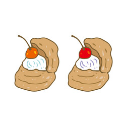 シュークリーム　さくらんぼ　チェリー