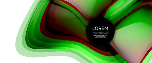 Circles and bubbles abstract background. Fluid liquid round shapes for web banner, app or poster