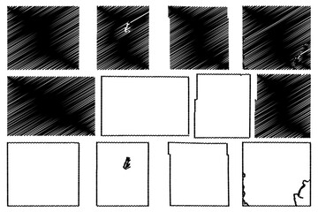 Clark, Cheyenne, Butler, Chase, Cherokee and Chautauqua County, Kansas (U.S. county, United States of America, USA, U.S., US) map vector illustration, scribble sketch map