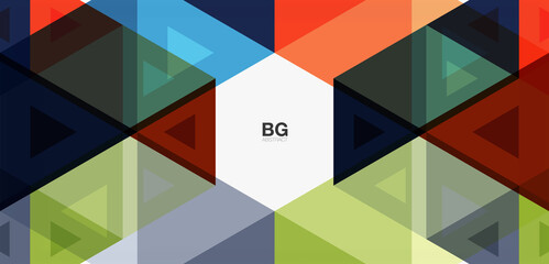 Mosaic triangle pattern abstract background for cover, banner, flyer and poster and other template