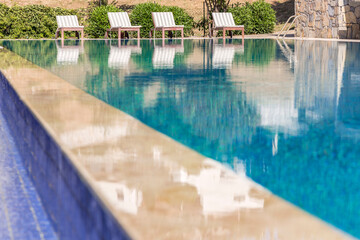 The hotel pool in Turkey.