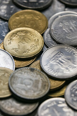 Indian rupee coins background
