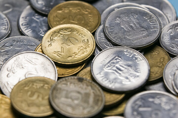 Indian rupee coins background