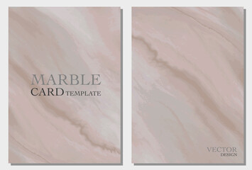 Abstract pink background card template with marble design