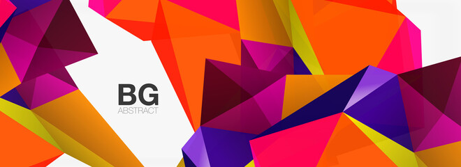 3d mosaic abstract backgrounds, low poly shape geometric design