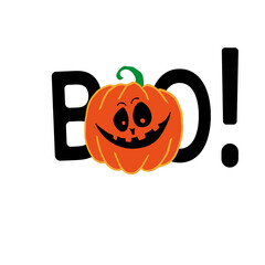 Scary pumpkin with an evil smile