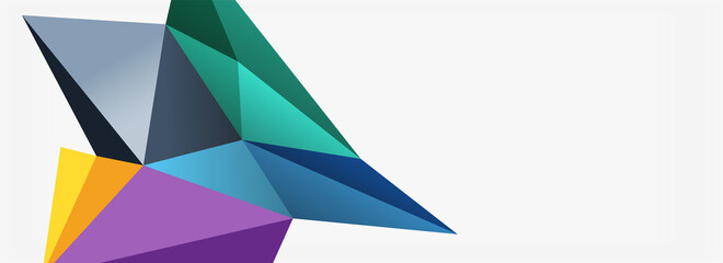 3d mosaic abstract backgrounds, low poly shape geometric design