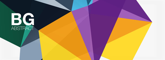 3d mosaic abstract backgrounds, low poly shape geometric design