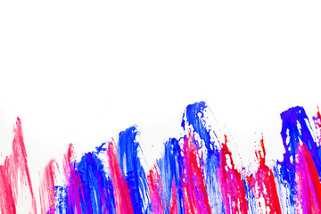 Multi-colored watercolor with different brush strokes