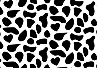 かわいい　牛　模様　シームレス　パターン　背景　壁紙　cow seamless pattern
