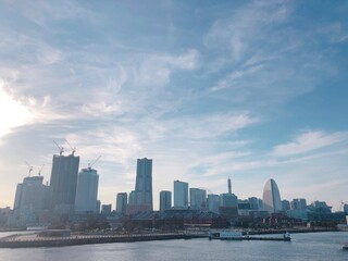 Fototapeta na wymiar the view of building in Yokohama Japan