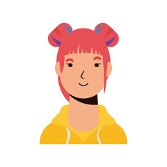 young woman female with red hair character