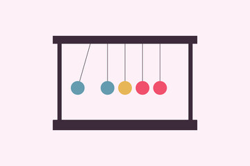 Experiment  pendulum Stand  vector design illustration