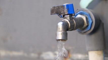 water flowing from faucet