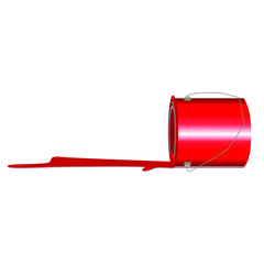 paint can.red paint. vector illustration. color.repair