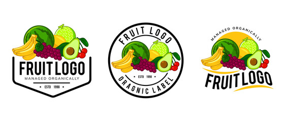 fruit logo template design