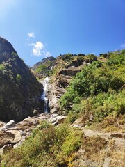 waterfall in the mountains kedarnath