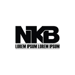 NKB letter monogram logo design vector