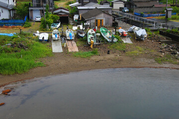 出雲崎の漁船