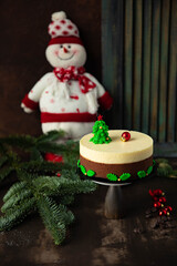christmas cake with santa claus
