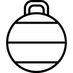 line icon for gym ball