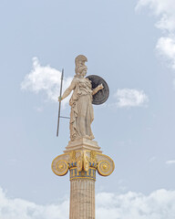 Obraz premium Athena statue, the ancient Greek goddess of knowledge and wisdom