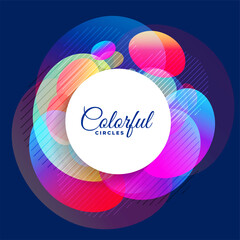 vibrant colorful circles in fluid style background