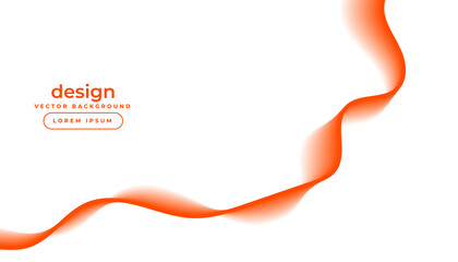 white background with orange flowing wavy lines