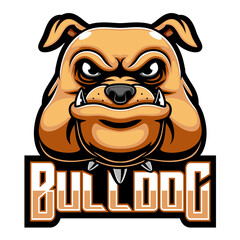 Bulldog head mascot logo