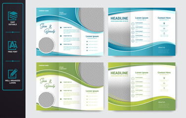Trifold spa salon flyer template