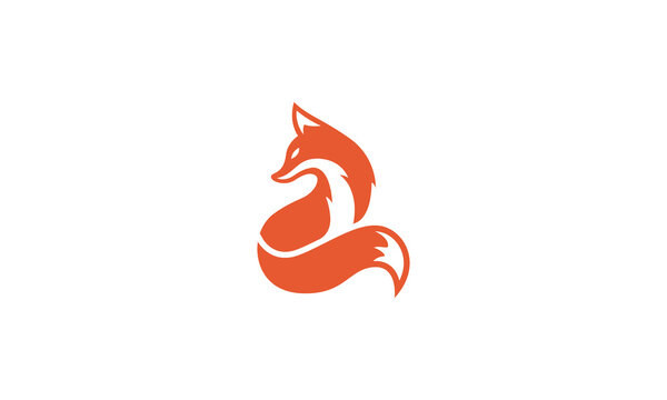 Creative Vector Illustration Logo Design Animal Fox Smart