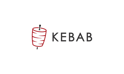Creative Vector Illustration Logo Design Kebab Meat Food