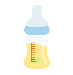 Fototapeta premium ベビー用品の哺乳瓶ブルー＿ベビーイラスト80