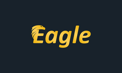 Creative Logo Design Wordmark Eagle Lettering