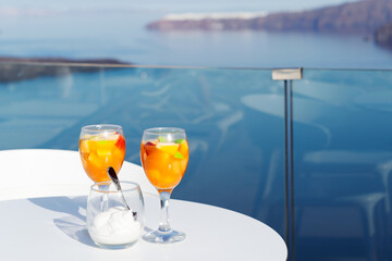breakfast with caldera view
